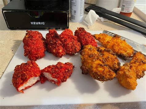 Now Recipes Homemade Flamin Hot And Regular Cheeto Crusted Chicken Tenders