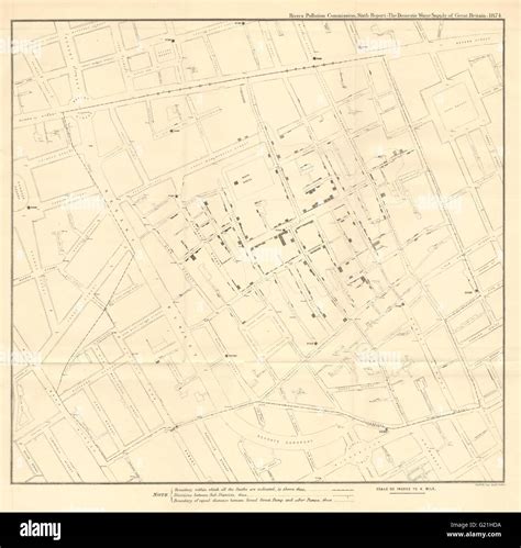 1854 Broad Street Cholera Outbreak Soho London By Dr John Snow 1874