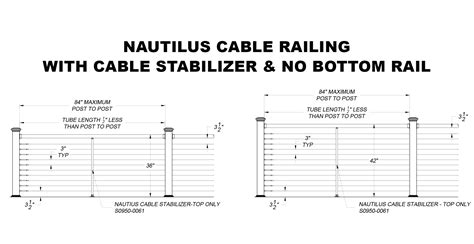 Nautilus Cable Railing Specifications And Options Atlantis Rail Systems