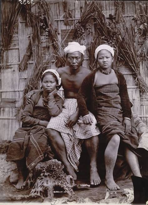Rbsi Portrait Of Three Singpho People By Taken By Bourne And Shepherd
