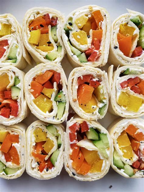 Easy Rainbow Veggie Pinwheels Recipe Sweet Peas Kitchen