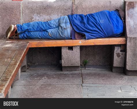 Homeless Man Sleeping Image And Photo Free Trial Bigstock
