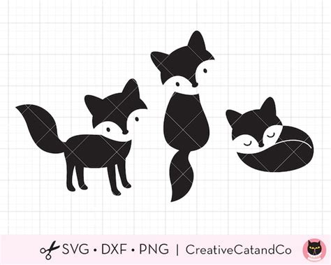 Silhouette Baby Fox Svg 255 Svg File For Silhouette Free Svg Cut