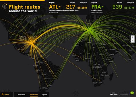 Infographic Mapping The World S Busiest Air Routes Ro