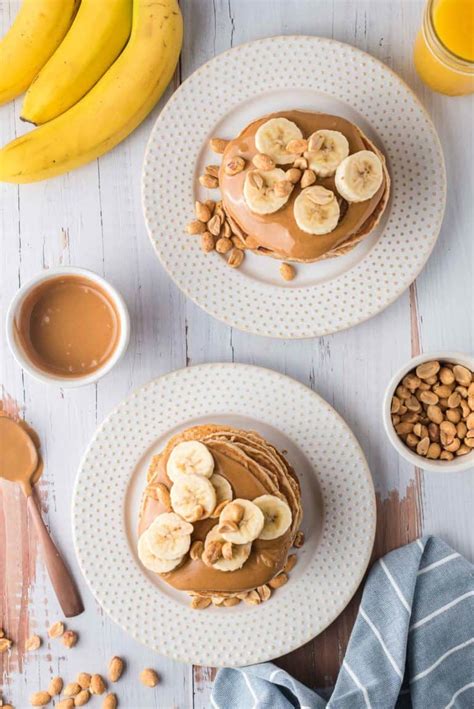 Peanut Butter Banana Pancakes Whole Wheat Pancake Recipes