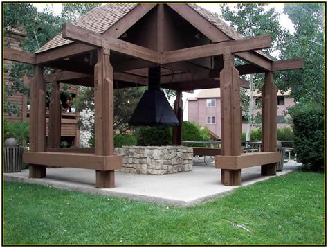 Classic Outdoor Gazebo Designs With Fire Pit Idea Picture Gazebo With