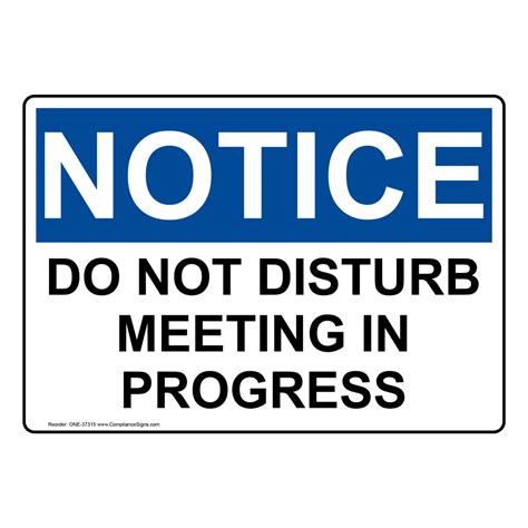 Please Do Not Disturb Meeting In Progress Sign Printable Printable