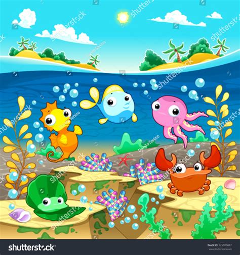 Wright performing under the sea. Happy Marine Family Under Sea Vector Stock Vector ...