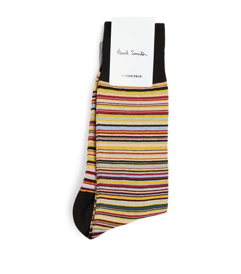 Paul Smith Multi Striped Socks Pack Of 2 Harrods Uk
