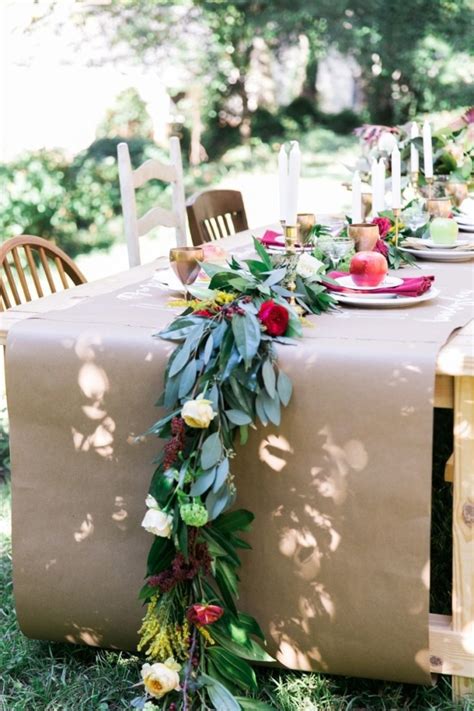 Kraft Paper Tablecloth Elizabeth Anne Designs The Wedding Blog