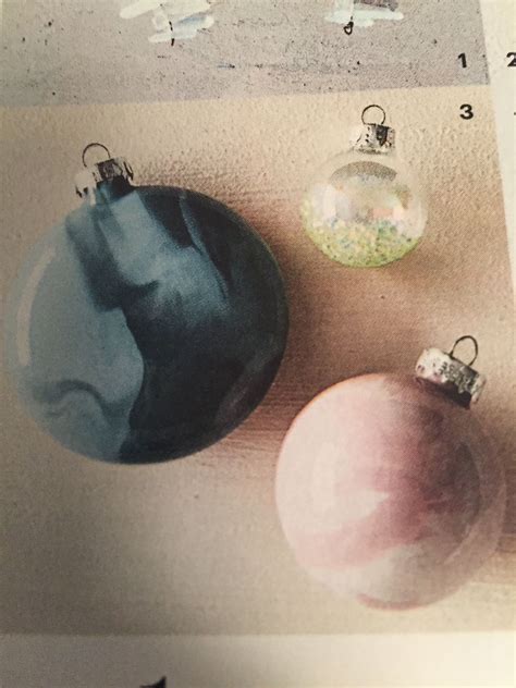 Marbled Ornaments From Martha Stewart Add 1 Tsp Of 2 Different Paint