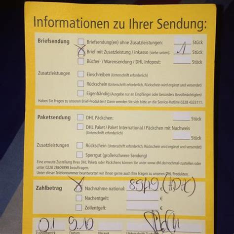 Möchten sie mit dhl ein paket. Brief mit Zusatzleistung adac Hilfe (Paket, Deutsche Post)