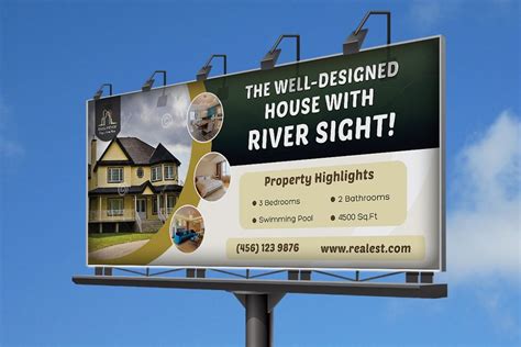 Real Estate Business Billboard Creative Templates ~ Creative Market