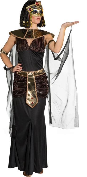 Fasching Kostüm Damen Kleid Pharaonin Kleid Mit Kragen Und Umhang Schwarz Gold 100