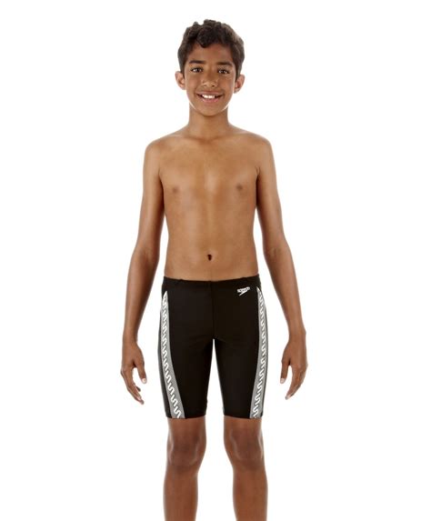 Speedo Monogram Junior Jammer Boys Swimming Shorts Swim Trunks Age 4 14