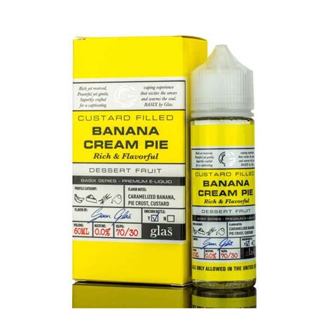 basix banana cream pie e liquid by glas 60ml vaporfi