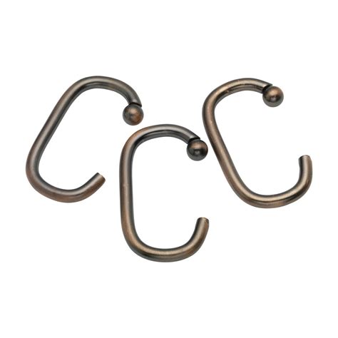 C Shower Curtain Hooks In Oil Rubbed Bronze