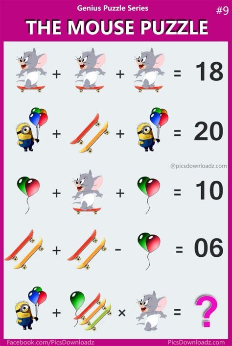 Hundreds of unique levels, academic approch √. The Mouse Puzzle - Most Viral & Logic Brain Teasers Math ...