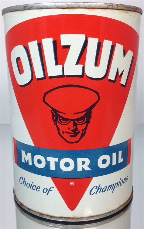 Oilzum Motor Oil Choice Of Champions Metal Can 2 Front Oils