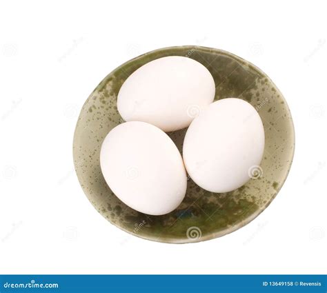 Three Eggs In Brown Bowl Stock Photo Image Of Poultry 13649158