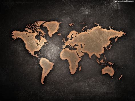 Grunge World Map Psdgraphics