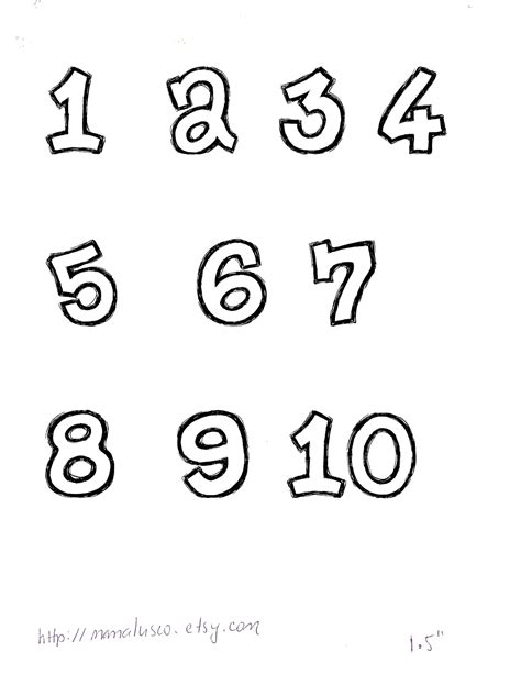 Printable Numbers 1 10 Template Numbers 1 10 Preschoo