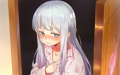 Hd Wallpaper Izumi Sagiri Shy Expression Blushes Long Hair Eromanga Sensei Wallpaper Flare