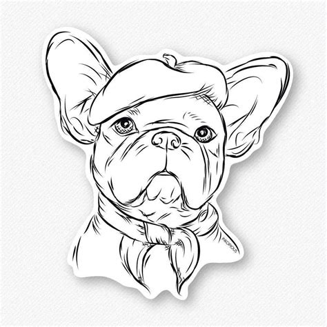 39 French Bulldog One Line Drawing Picture Bleumoonproductions