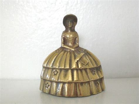 Vintage Brass Hand Bell Southern Belle By Gallivantsvintage