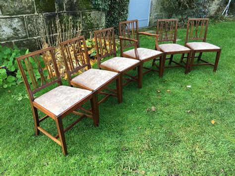 Set 6 Edwardian Mahogany Dining Chairs Antiques Atlas