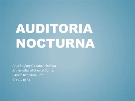 Auditoria Nocturna