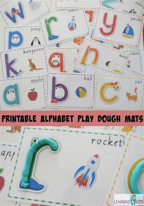 Printable Alphabet Play Dough Mats Playdough Activities Playdough