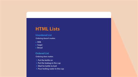 Basic Html Lists In Html