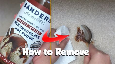 How To Remove Sanders Hot Fudge Michigan Stain Series Youtube