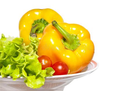 Sweet Pepper Tomato Cherry And Salad Stock Image Image Of Nature Green 23699437