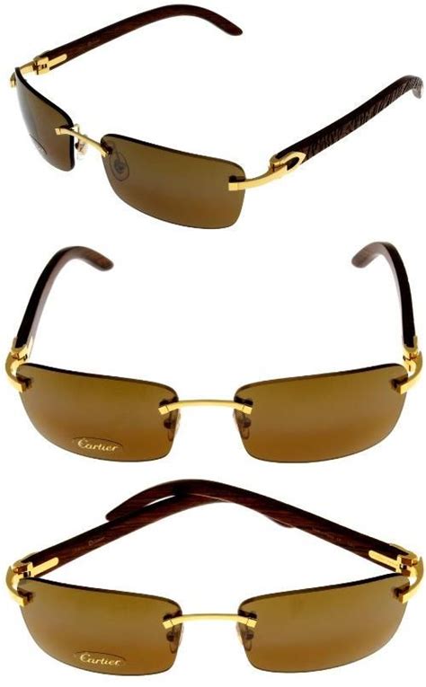 Cartier Sunglasses C Decor Rimless Unisex Wood T8200728 It Is No Surprise That Cartier Glasses