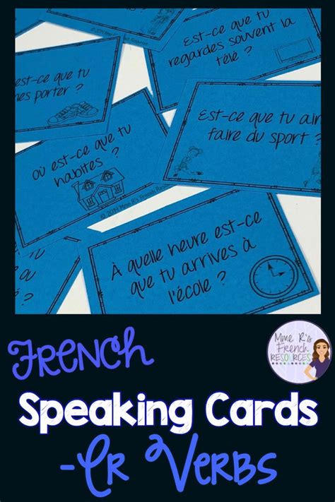 French -er verbs speaking activity | French speaking activities ...