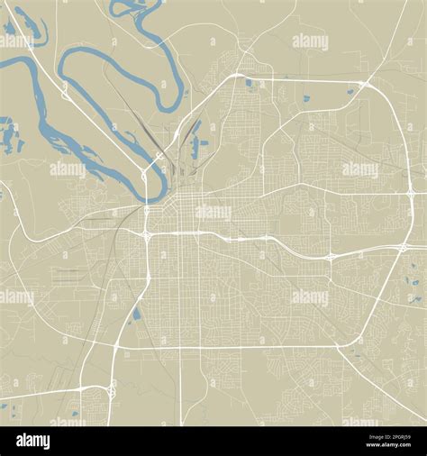 Mapa Vectorial De Montgomery Alabama Ilustración De Cartel De Mapa De