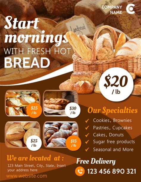 Bakery Flyer Advertisement Template Design Postermywall