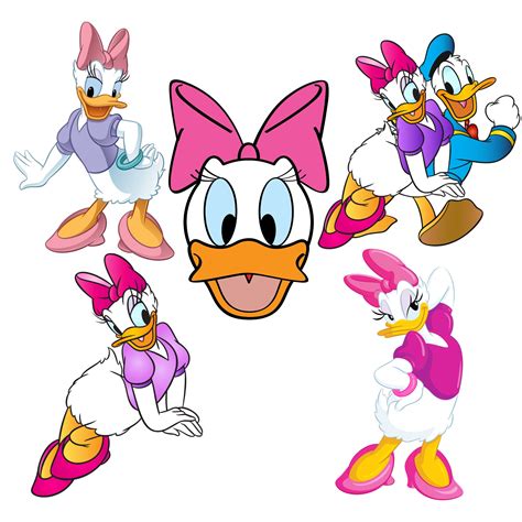 Daisy Duck Png Bundle Daisy Duck Clipart Cartoon Character Etsy