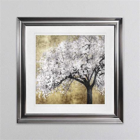 Silver Blossoms Framed Wall Art 1wall