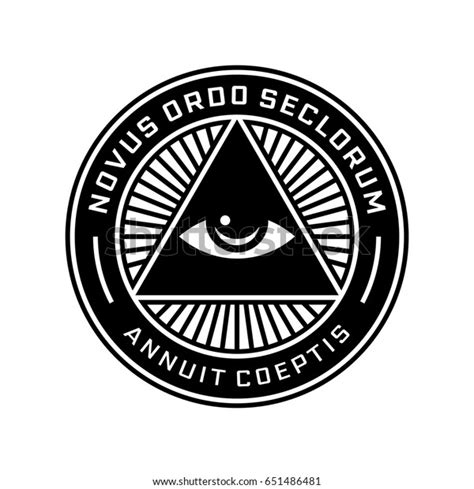 New World Order Emblem Allseeing Eye Stock Vector Royalty Free 651486481