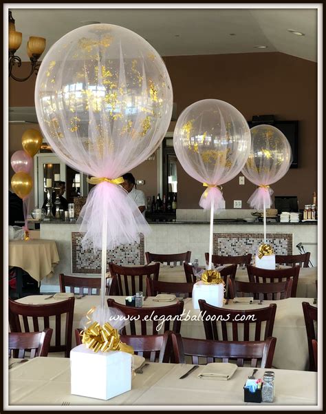 Tulle Covered Balloons With Confetti Elegantballoons Tulle Balloons