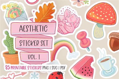 Pastel Aesthetic Free Printable Sticker Collage Tumblr Stickers