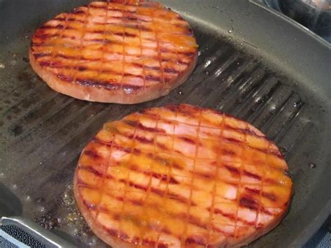 Simple Fare Fairly Simple Glazed And Grilled Ham Steaks Grilled Ham