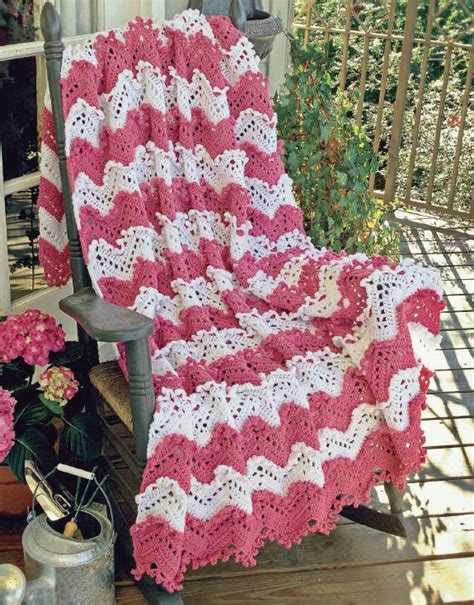 Cabbage Rose And Ripples Afghan Set Crochet Pattern Maggies Crochet