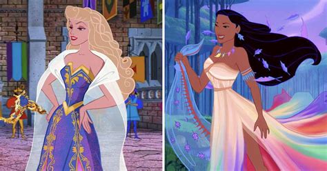 Artist Gives Disney Princesses Stunning New Dress Designs And The