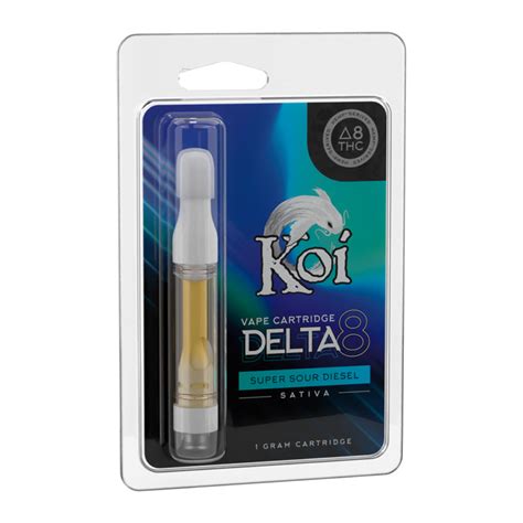 Koi Delta 8 Vape Cartridge Super Sour Diesel Sativa Klowdz Vapor