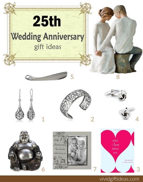 This memorable anniversary should be marked with gorgeous silver. 25th Wedding Anniversary Gift Ideas | 25th anniversary ...