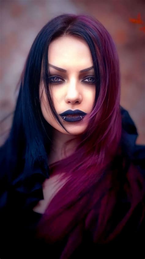 Gothic Girls Goth Beauty Dark Beauty Funky Hairstyles Girl Hairstyles Lovely Eye Makeup